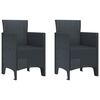 vidaXL Scaun pentru Grădină 2 pcs Antracit Dimensiune: 53 x 49 x 85 cm