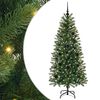 vidaXL Brad de Crăciun artificial cu 150 LED Verde 150 cm PE și PVC