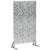 vidaXL Ecran de intimitate 100 x 50 x 180 cm Oțel Galvanizat Argintiu
