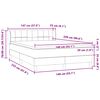 vidaXL Pat box spring cu saltea, albastru &icirc;nchis, 140x220 cm, catifea