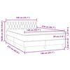 vidaXL Pat box spring cu saltea, roz, 140x210 cm, catifea