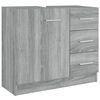 vidaXL Dulap de chiuvetă, gri sonoma, 63x30x54 cm, lemn prelucrat