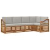 vidaXL Set de canapele de exterior 5 buc. Gri natural și deschis
