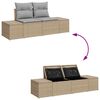 vidaXL Set de canapele pentru grădină cu pernă 8 pcs Bej Rattan poli