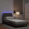 vidaXL Cadru de pat cu LED fără saltea Taupe 90x200 cm Material