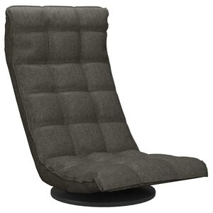 vidaXL Scaun de podea pivotant, gri &icirc;nchis, material textil