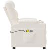 vidaXL Fotoliu de masaj electric, crem, piele ecologică