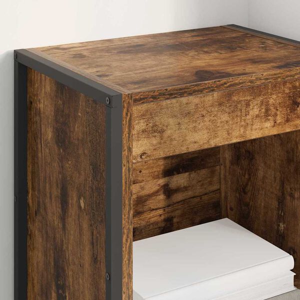 vidaXL Dulap pentru cărți Stejar fumuriu 80 x 30 x 155 cm