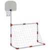 vidaXL Set fotbal și baschet pentru copii cu mingi, 98x50x70 cm
