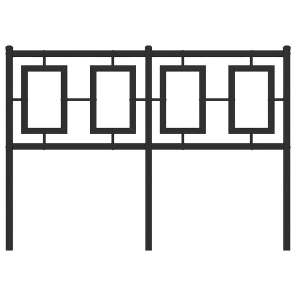 vidaXL Tăblie de pat metalică, negru, 120 cm