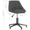 vidaXL Scaune de bucătărie pivotante, 4 buc., gri &icirc;nchis, catifea