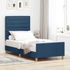 vidaXL Cadru de pat cu headboard albastru 80 x 200 cm țesătură