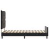 vidaXL Pat cu arcuri cu headboard Negru 100 x 200 cm Catifea