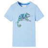 vidaXL Tricou pentru copii cu m&acirc;neci scurte, albastru deschis, 104