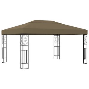 vidaXL Pavilion, gri taupe, 3 x 4 m, material textil