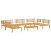 vidaXL Set de canapea cu pernă 6 pcs Antracit Lemn Solid de Acacia