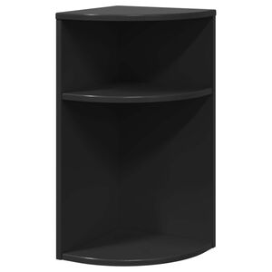 vidaXL Masă laterală Negru 29,6 x 29,6 x 60 cm Lemn prelucrat