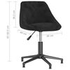 vidaXL Scaune de bucătărie pivotante, 2 buc., negru, catifea