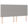 vidaXL Pat box spring cu saltea, gri deschis, 200x200 cm, textil