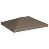 vidaXL Acoperiș pentru pavilion, 3 x 3 m, gri taupe, 310 g/m²