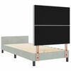 vidaXL Pat cu arcuri cu headboard Gri deschis 100 x 200 cm Catifea
