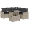vidaXL Set canapele de grădină cu perne, 6 piese gri deschis poliratan