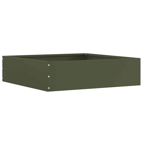 vidaXL Margine pentru gazon 6 pcs Verde măsliniu 50 x 50 x 13 cm Oțel