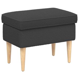vidaXL Taburet Gri &icirc;nchis 55 x 35 x 41 cm Boucl&eacute;