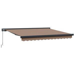 vidaXL Copertină retractabilă Gri taupe 450 &times; 300 cm P&acirc;nză și Aluminiu