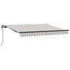 vidaXL Copertină retractabilă Gri deschis și alb. 400 &times; 350 cm
