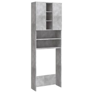 vidaXL Dulap mașină de spălat, gri beton, 64x25,5x190 cm