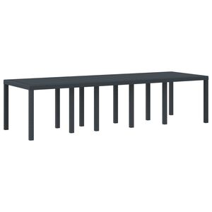 vidaXL Masă de Grădină Antracit 300 x 100 x 73 cm poliratan