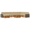 vidaXL Set de canapele de exterior 9 buc. Natural și Bej