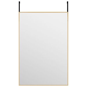 vidaXL Oglindă pentru ușă, auriu, 40x60 cm, sticlă și aluminiu
