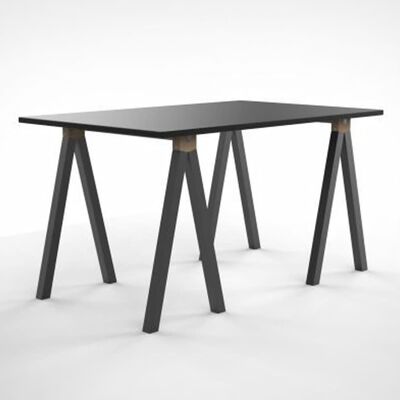Nordlinger Suport "Aspen" 70x30x73 cm, negru, lemn și metal