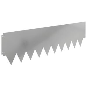 vidaXL Margine pentru gazon 10 pcs 103 x 30 cm metal Argintiu