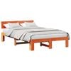 vidaXL Cadru de pat Maroniu cerat 120 x 200 cm Lemn de pin masiv