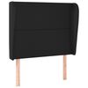 vidaXL Tăblie de pat cu aripioare, negru, 103x23x118/128 cm, piele eco