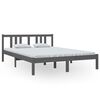 vidaXL Cadru de pat, gri, 140x200 cm, lemn masiv de pin