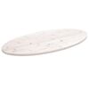 vidaXL Blat de masă, alb, 90x45x2,5 cm, lemn masiv de pin, oval