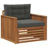 vidaXL Canapea de exterior Lemn de acacia solid și poliester