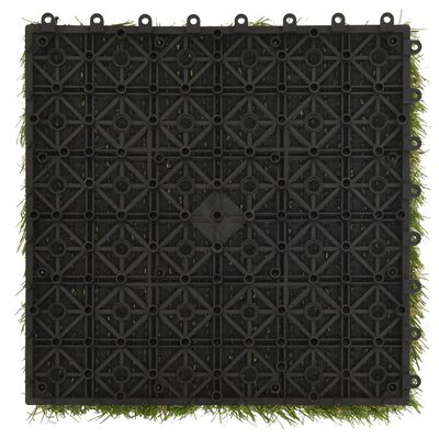 vidaXL Plăci de iarbă artificială, 11 buc, verde, 30x30 cm