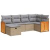 vidaXL Set canapele de grădină cu perne, 6 piese, bej, poliratan