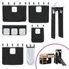 vidaXL Pat etajat de copii cu turn alb/negru 80x200 cm lemn masiv pin