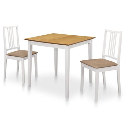 vidaXL Set mobilier de bucătărie, 3 piese, alb, MDF