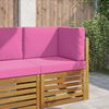 vidaXL Perna pentru canapea de exterior 3 pcs Roz Poliester
