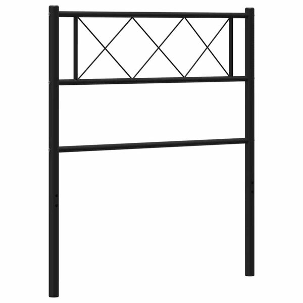 vidaXL Tăblie de pat de schimb metalică, negru, 100 cm
