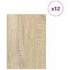 vidaXL Panouri de decor 12 pcs Stejar sonoma 15 x 21 x 0.3 cm