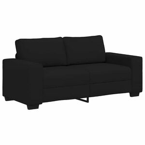 vidaXL Canapea cu 2 locuri negru 180x77x82 cm stofa