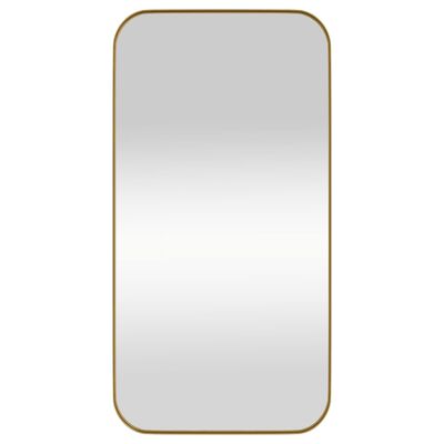 vidaXL Oglindă de perete, auriu, 30x60 cm, dreptunghiulară
